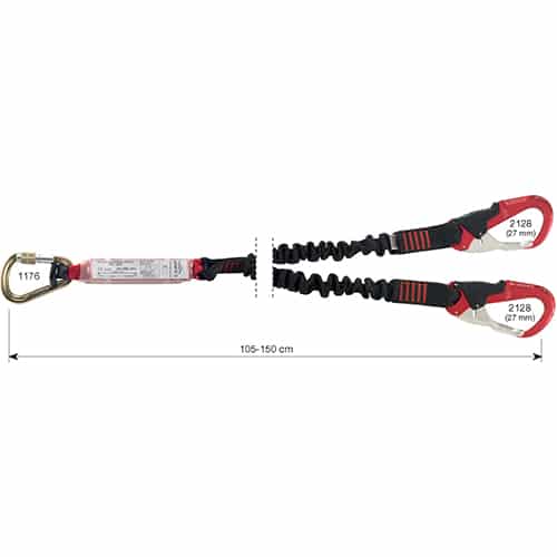 SHOCK ABSORBER LIM REWIND – Elastic lanyard
